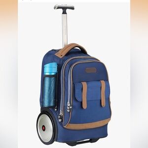 UNIKER Rolling Laptop Bag -Roller Bag Padded Laptop Sleeve Large Wheels Travel